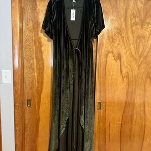 Baltic Born Olive Velvet Maxi Dress